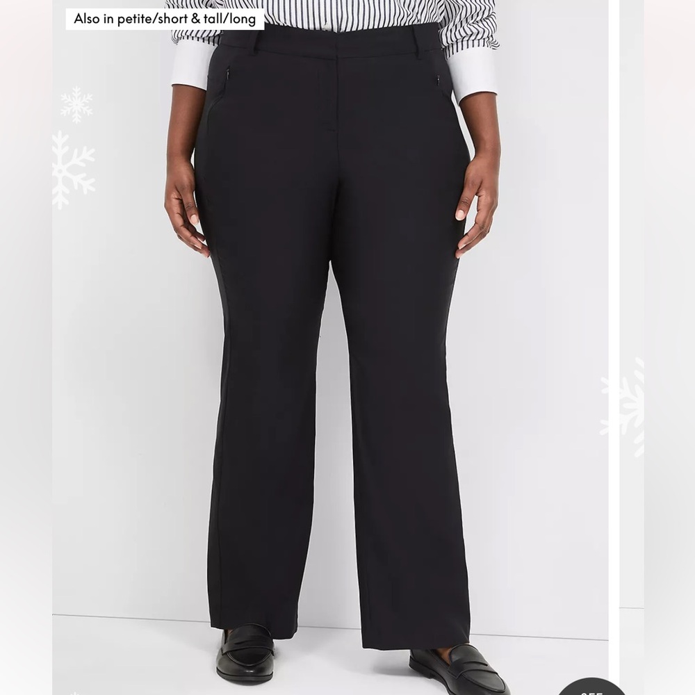 Lane Bryant 4-Season Boot Cut Black Dress Pants size 24